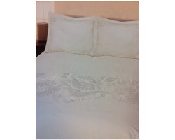 Yellow Dekbedovertrek Cruz - Eenpersoons - 140x200/220cm - Wit