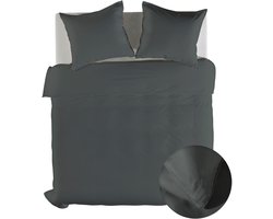 Yellow Dekbedovertrek Lyocell Suite New York - Beluga Grey - 240x200-220 cm - 100% Lyocell - Lits-Jumeaux