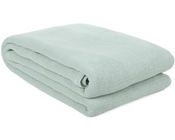 Yellow ICA Plaid - 100% Katoen - 140x200 cm - Blauw