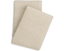 Yellow ICA Sprei - 75% Katoen 25% Linen - 180x260 - Natural