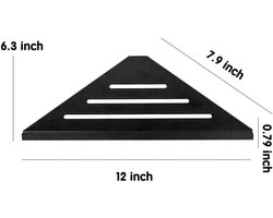 YISMAN Toilet Badkamer Hoek 304 Roestvrij Staal Plank Muurbevestiging Driehoekige Douche Hoek Plank, Zwart