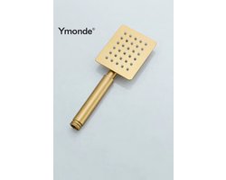 Ymonde Geborsteld Gouden Rechthoekige Douchekop – Luxe Regendouche – Mat Goud – Modern & Elegant Design