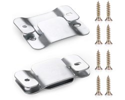 Ynkkvre - 4 Stukken Sectionele Bank - Metalen Bankverbinders / Sofa Connectors – Stevige Zware Koppelstukken voor Bank, Hoekbank & Fauteuil – Antislip Meubel Verbinders met Schroeven – Voorkomt Verschuiven van Sofa Elementen - voor Tweezitsbank