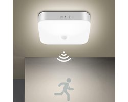 Ynkkvre - Draadloze LED Plafondlamp - Oplaadbare Plafondlamp - Bewegingssensor + 2 Lichtmodi - 1 - Wit