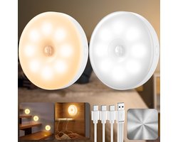 Ynkkvre - Draadloze Ledlamp - Keukenverlichting - Wandlamp - Bewegingssensor licht - 3 meter bewegingsdetectie - Oplaadbaar via USB-C - Magnetische bevestiging - 3 installatiemethoden