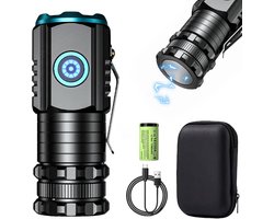 Ynkkvre - Magneetlamp - Zaklamp - Vrijhanden Gebruik Met 5 Lichtmodi En USB-C Opladen - 1 Stuks - Camping/Wandelen/Zwart