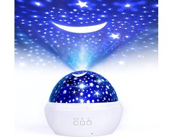 Ynkkvre - Projectorlamp - Sterrenhemel Projector - Nachtlampje - Kinderkamer - LED Projector - Snoezellamp - 360° Draaibaar - 8 Kleurmodi - 2 Werelden - USB/Batterij