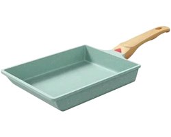 Ynkkvre - Tamagoyaki Pan - Koekenpan - Omelet - Japanse Omelet Pan - Vierkant 20x15cm - Keramische Anti-aanbak - 5-Lagen Bodem