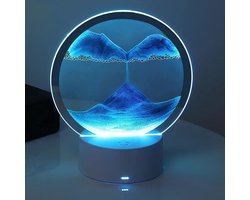 Ynkkvre - Zandlamp - Dynamische Zandlamp - Zand Lamp - Zandloper Lamp - Zandkunst Lamp - Bewegende Zandkunst Lamp - Bewegende Zandkunst - Zandlamp met Verlichting - Dynamische Tafellamp - Tafellamp