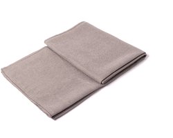 Yoga handdoek antislip grijs - Lotus