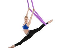 Yoga Hangmat - Lucht Yoga Swing - Fitness Acrobatiek - Hoge Gewicht Capaciteit - 280x100 cm - Paars