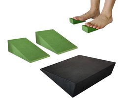 Yoga Wig Set - Schuim plank - Spier rekken - Duurzame EVA constructie - 9x6x3 cm - Groen Zwart