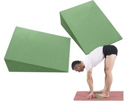 Yoga wigblok - Schuim helling - Kuiten rekken - Waterdicht en oliebestendig - 15 x 12 x 5 cm - Groen