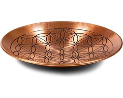 Yogi & Yogini naturals Koperen schaal met bloem des levens (15 cm)