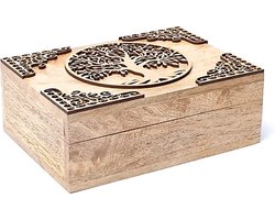 Yogi & Yogini - Tarotdoos levensboom mangohout - India