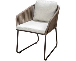 Yoi - Calera dining chair aluminium bronze/belt toffee/wool white AW