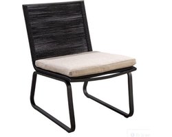 Yoi - Kome lounge chair alu black/rope black/flax beige