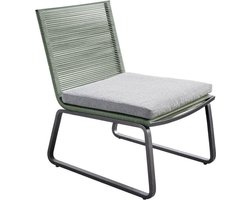 Yoi - Kome lounge chair alu dark grey/rope green/akarui