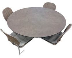 Yoi - Tuinset Sashimi tafel salix dia. 130 cm met 4 stoelen Ferron...