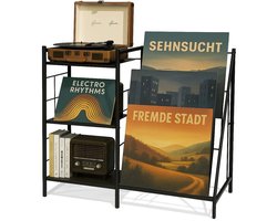 Yoin moderne platenspelerkast - Meubel - Audio meubel - Vinyl meubel - platenspeler kastje - Boekenplank - Tijdschriftenstandaard -