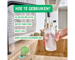 YOKUU Probiotische Vegan Handzeep – Komkommer & Munt – 1 Herbruikbare Glazen Fles + 3 Parels – Schuimende Waterloze Zeep