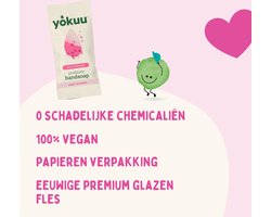 YOKUU Probiotische Vegan Handzeep – Komkommer & Munt/Thijm & Zeezout/Wilde Bessen – 3 Herbruikbare Glazen Flessen + 6 Parels: 2 per Geur - Schuimende Waterloze Zeep