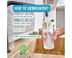 YOKUU Probiotische Vegan Handzeep –Thijm & Zeezout – 1 Herbruikbare Glazen Fles + 3 Parels – Schuimende Waterloze Zeep