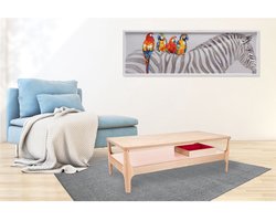 Yolo-deals - Salontafel Avery III - (120x40x60cm) - As/Roze