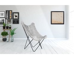 Yolo-deals - Vlinderstoel - Lynn 100 - (71x104x75cm) - Grijs