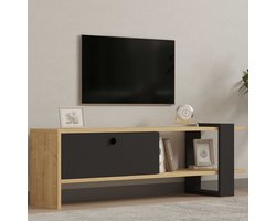 Yonca TV-meubel | 100% MELAMINE | Antraciet, Eiken