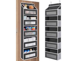 YONO Deur Organizer - 5 Vakken - Hangende Opberger - Deurrek Kast - Opbergzak - Hangrek - Zwart