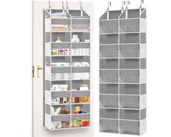 YONO Deur Organizer XL - 10 Vakken - Hangende Opberger - Deurrek Kast - Opbergzak - Hangrek - Grijs