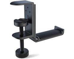 YONO Koptelefoon Houder Uitklapbaar - RVS - Headset Haak - Hoofdtelefoon Hanger - Bureau - Metaal - Zwart