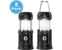 YONO Led Lantaarn voor Buiten - Set van 2 - Stormlantaarn - Tentlamp Oplaadbaar - Kampeerlamp - Camping Lamp