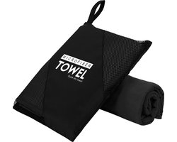 YONO Microvezel Handdoek Sneldrogend - Reishanddoek 80x160cm - Badlaken - Strandlaken - Zwart