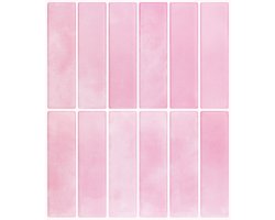 YONO Plaktegels - Zelfklevende Tegels Keuken en Badkamer - Tegelstickers - 29x22,9 cm - Waterdicht en Hittebestendig - 5 Stuks - Roze