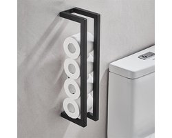 YONO Reserverolhouder Hangend - Toiletrolhouder - WC Rolhouder - Rollenhouder - Zwart