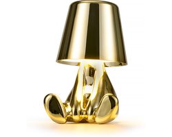 YONO Tafellamp Oplaadbaar - Slaapkamer - Woonkamer - Beeldjes Decoratie - Mr Who - Goud