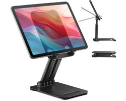 YONO Universele Tablet Houder Bureau - Inklapbare Tablet Standaard Tafel - 4 tot 13 Inch - Geschikt voor iPad - Zwart