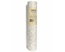 York Wallcoverings Mozaïek Behang Beige/Wit – Luxe Tegelmotief – Vliesbehang – 53 cm x 10 m