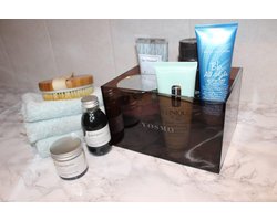 YOSMO Spa - Make-up organizer - H12xB15xL20 cm - Badkameraccessoires - gezicht verzorging - opbergsysteem - acryl make-up organizer - zeepbakje - hoogwaardig acryl - shelfie box