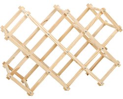 Youhomy Wijnrek hout –Design Wijnrek voor 10 wijnflessen - 50×31-26cm – Flessenhouder Staand-Flessenrek – Wijnflessen| Valentijnsdag- Home
