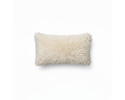 Youna Label - Sierkussen 60x30 - Fluffy - Crème - Kussen voor Bank & Woonkamer