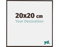 Your Decoration - Fotolijst 20x20 cm - Kunststof - Antraciet - Evry