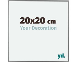 Your Decoration - Fotolijst 20x20 cm - Kunststof - Zilver Hoogglans - Evry