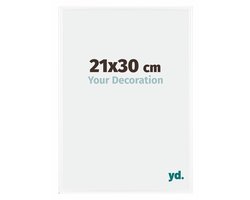 Your Decoration - Fotolijst 21x30 cm - Kunststof - Wit Hoogglans - Bordeaux