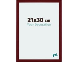 Your Decoration - Fotolijst 21x30 cm - MDF - Wijnrood Geveegd - Mura