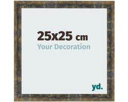 Your Decoration - Fotolijst 25x25 cm - MDF - Blauw Goud Gemeleerd - Pisa