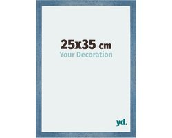 Your Decoration - Fotolijst 25x35 cm - MDF - Helder Blauw Geveegd - Mura