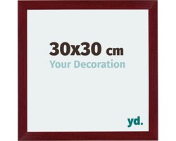 Your Decoration - Fotolijst 30x30 cm - MDF - Wijnrood Geveegd - Mura